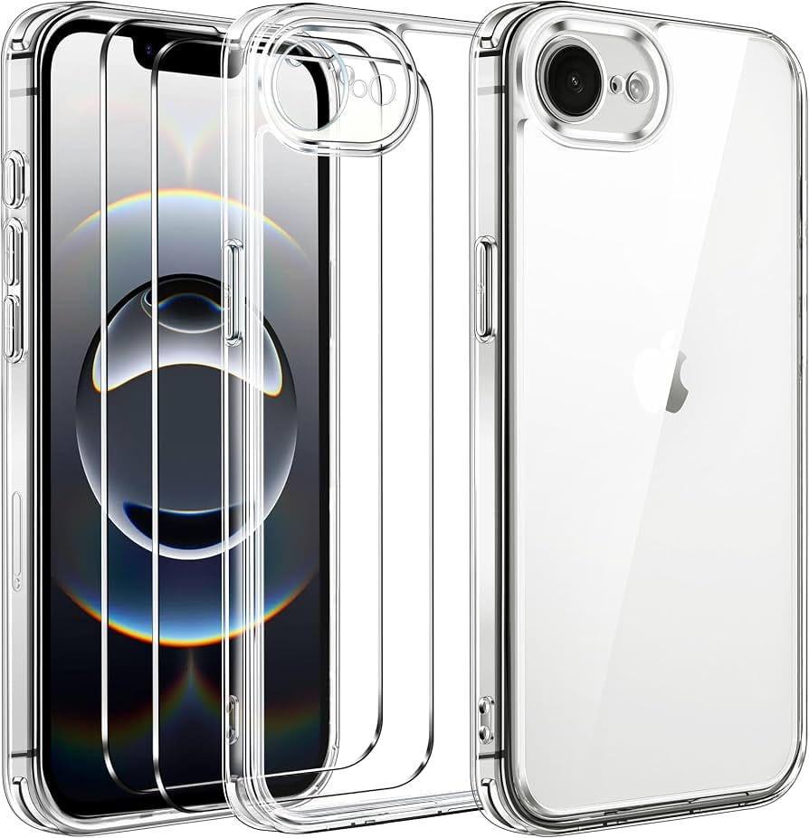 Clear Case + Tempered Glass Bundle